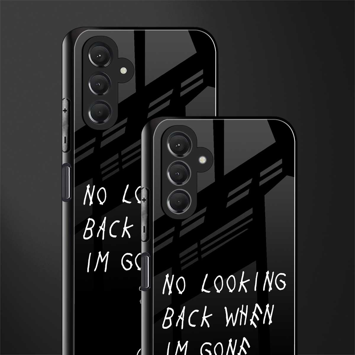 no looking back back phone cover | glass case for samsun galaxy a24 4g