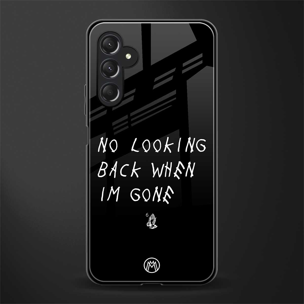 no looking back back phone cover | glass case for samsun galaxy a24 4g