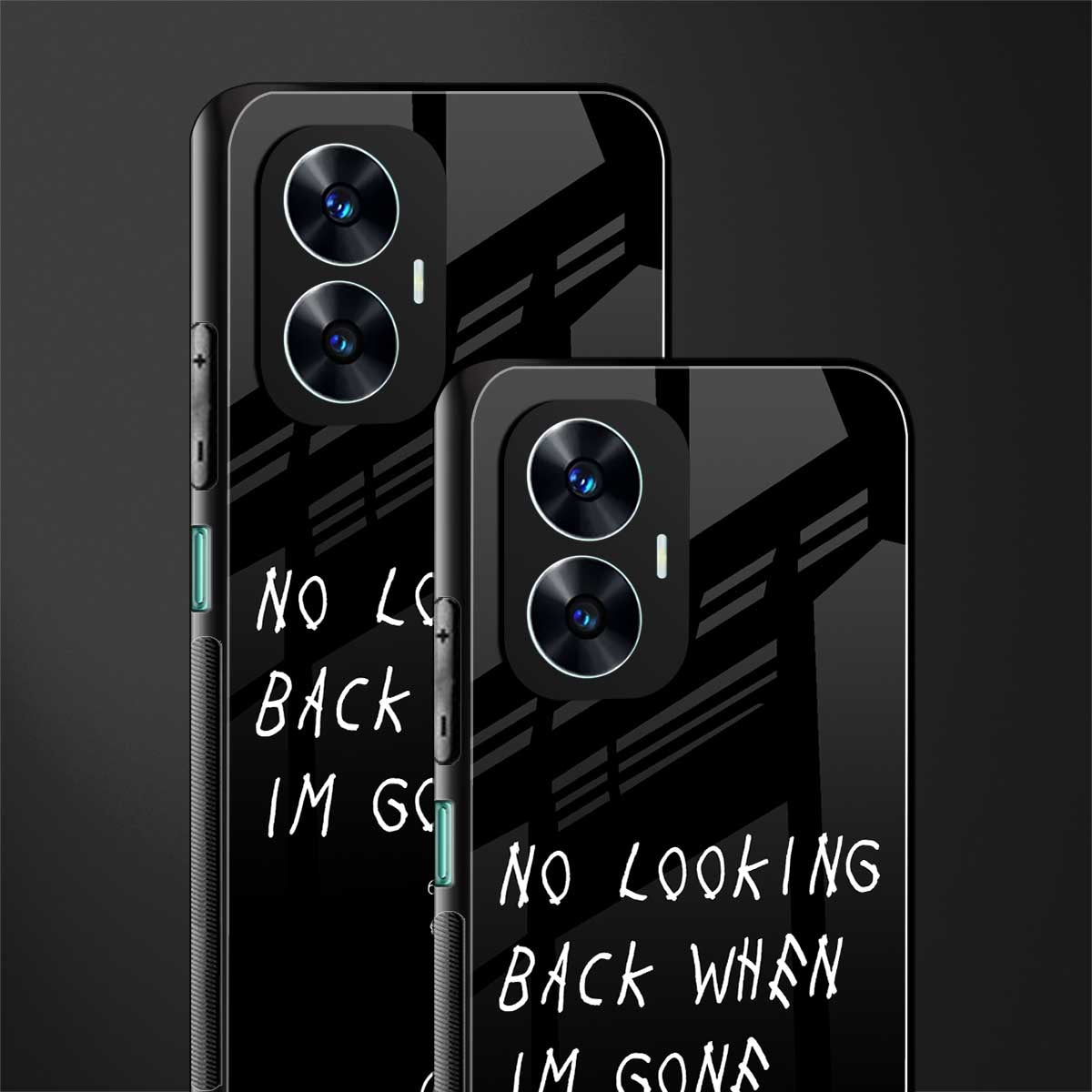 no looking back back phone cover | glass case for realme c55