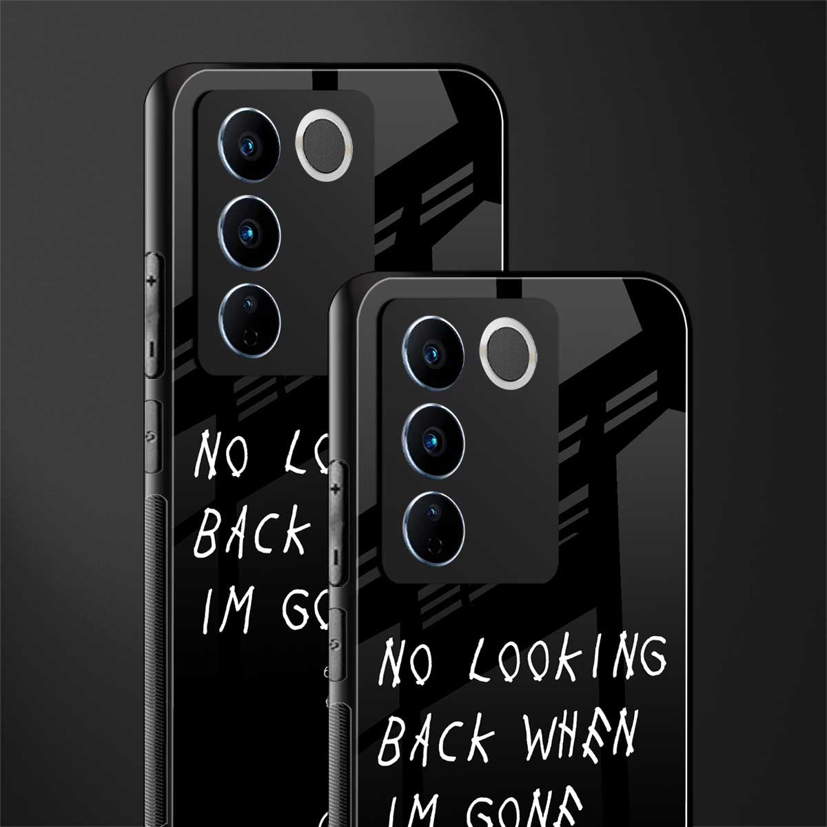 no looking back back phone cover | glass case for vivo v27 pro 5g