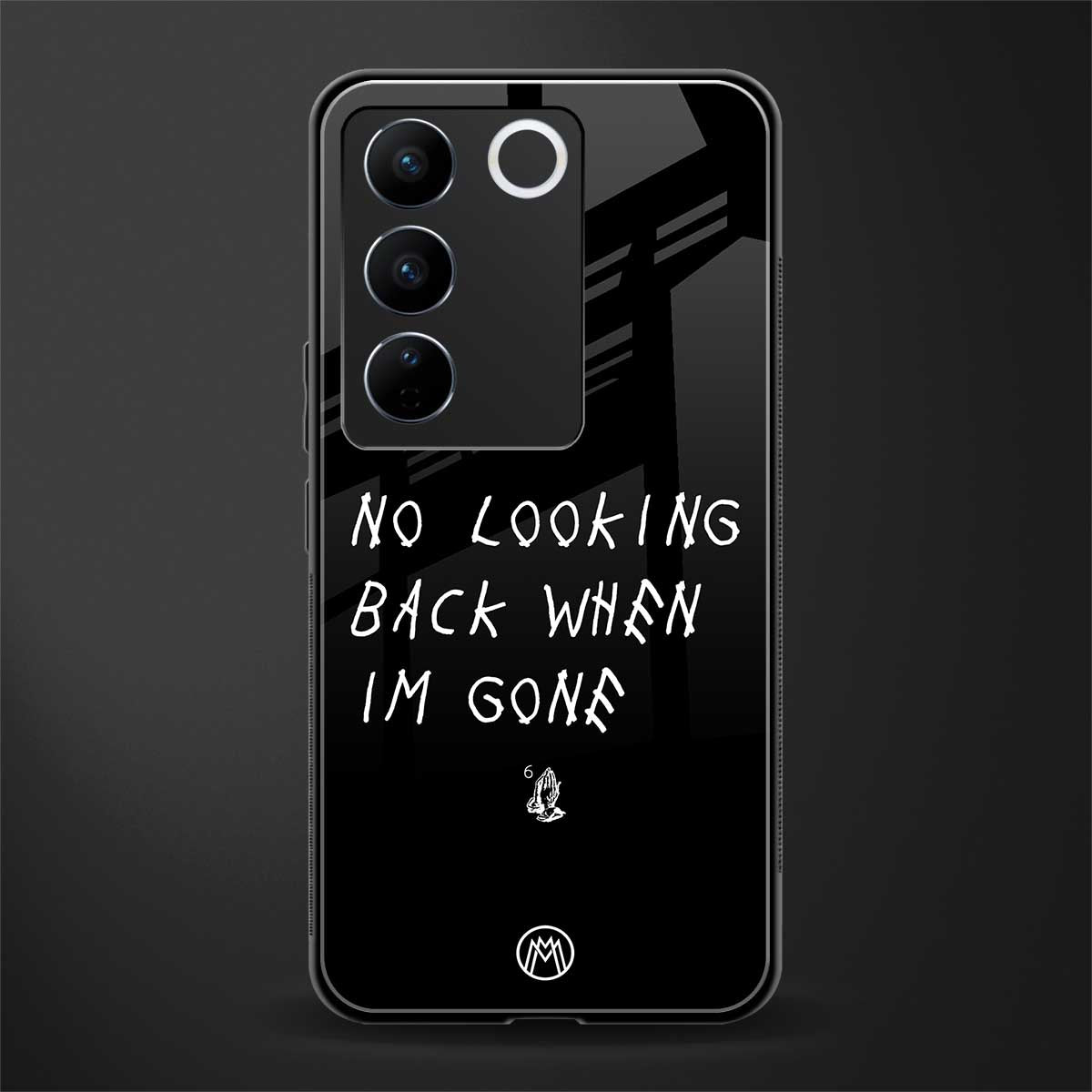 no looking back back phone cover | glass case for vivo v27 pro 5g