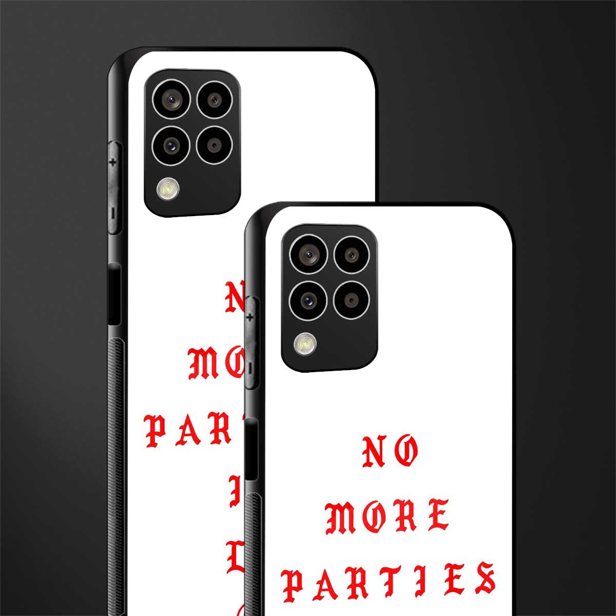 no more parties in la back phone cover | glass case for samsung galaxy m33 5g