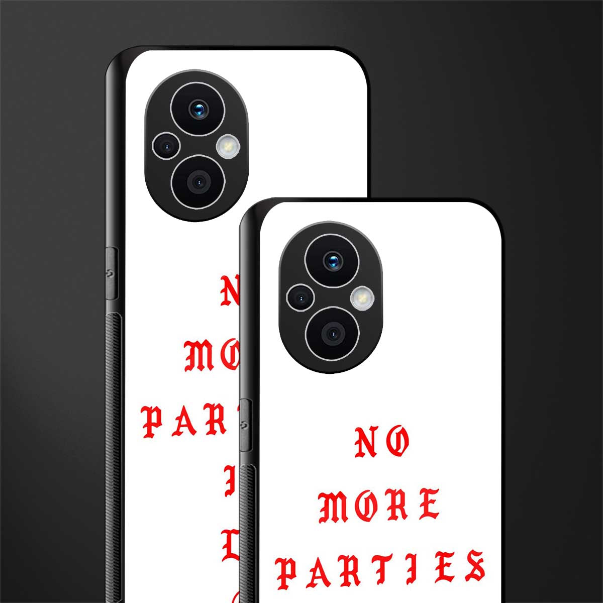 no more parties in la back phone cover | glass case for oppo f21 pro 5g