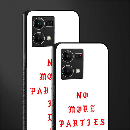 no more parties in la back phone cover | glass case for oppo f21 pro 4g