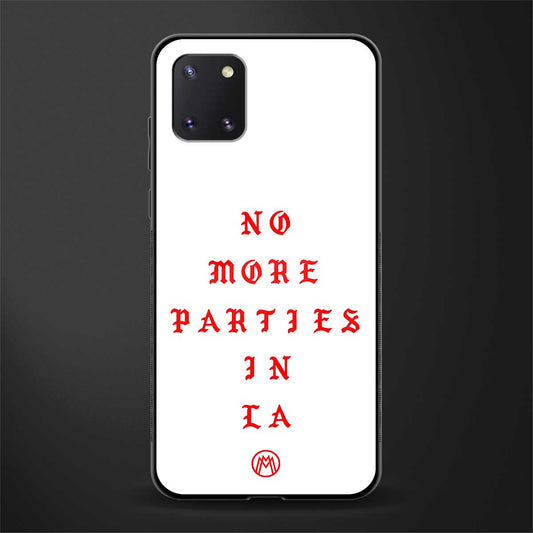no more parties in la glass case for samsung a81 image