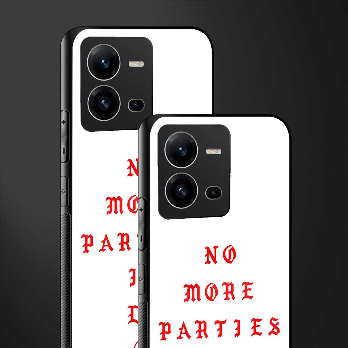 no more parties in la back phone cover | glass case for vivo v25-5g