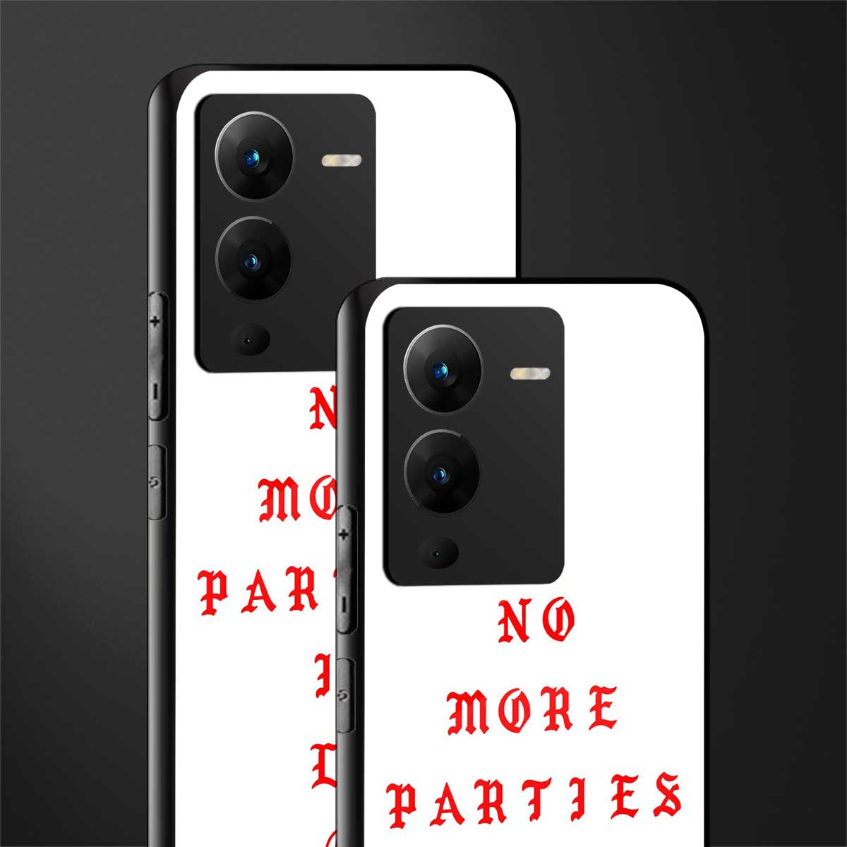 no more parties in la back phone cover | glass case for vivo v25 pro 5g