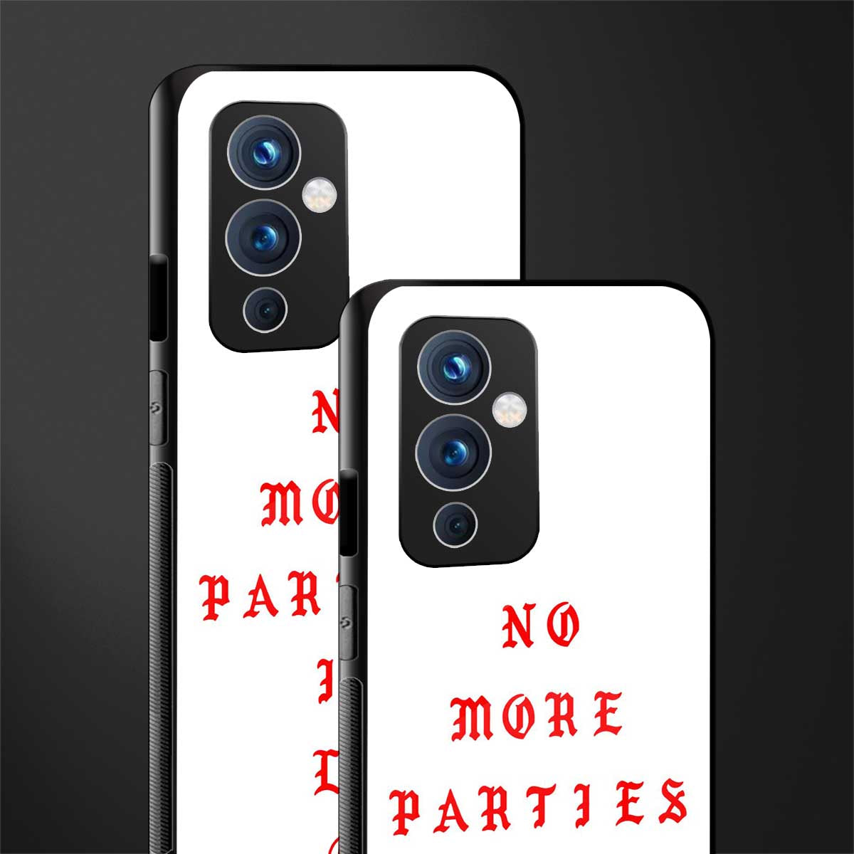 no more parties in la back phone cover | glass case for oneplus 9