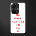 no more parties in la back phone cover | glass case for vivo t1 44w 4g