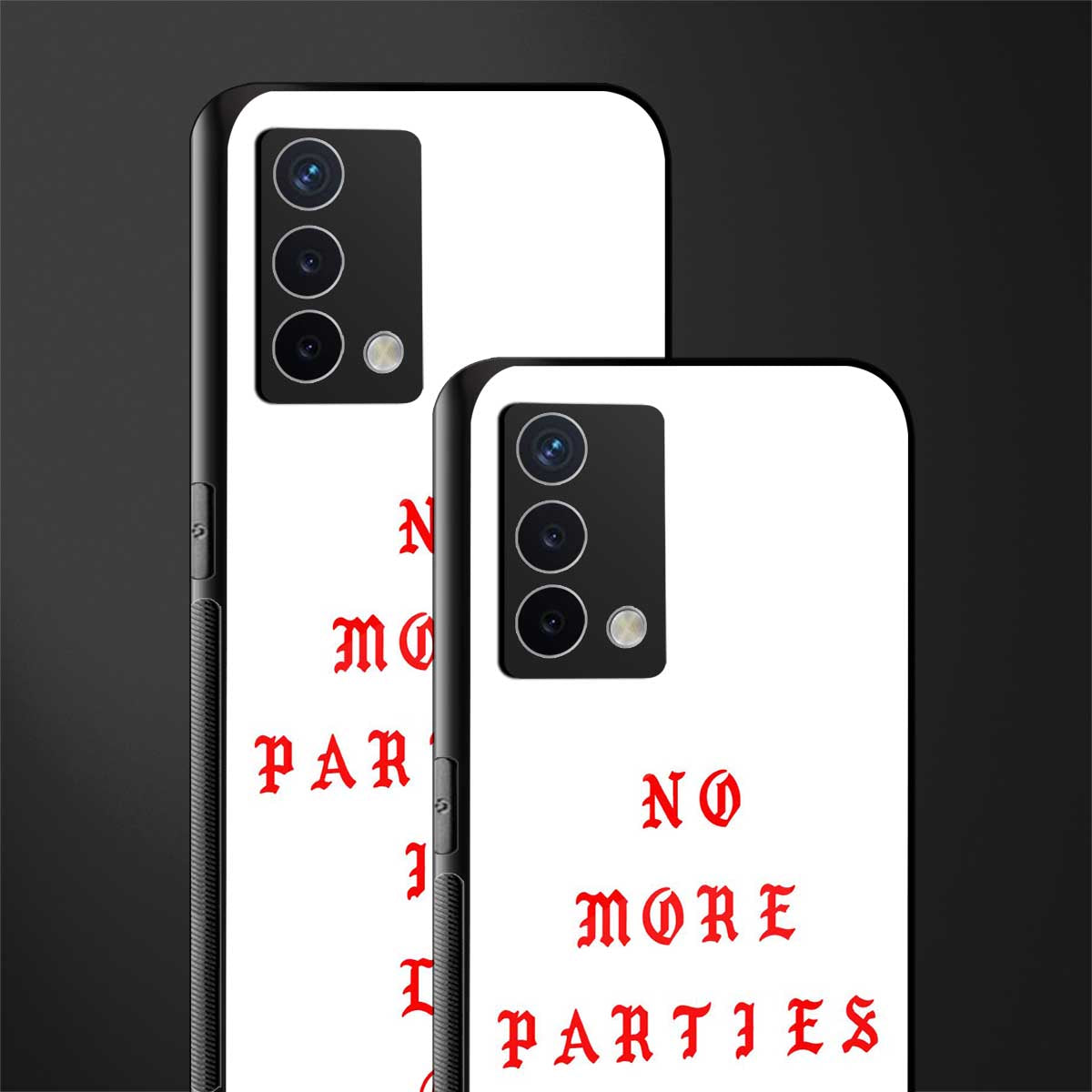 no more parties in la back phone cover | glass case for oppo a74 4g