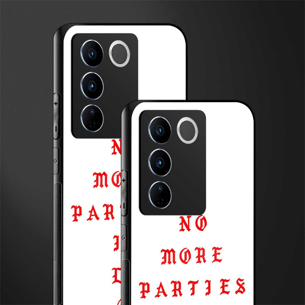 no more parties in la back phone cover | glass case for vivo v27 pro 5g