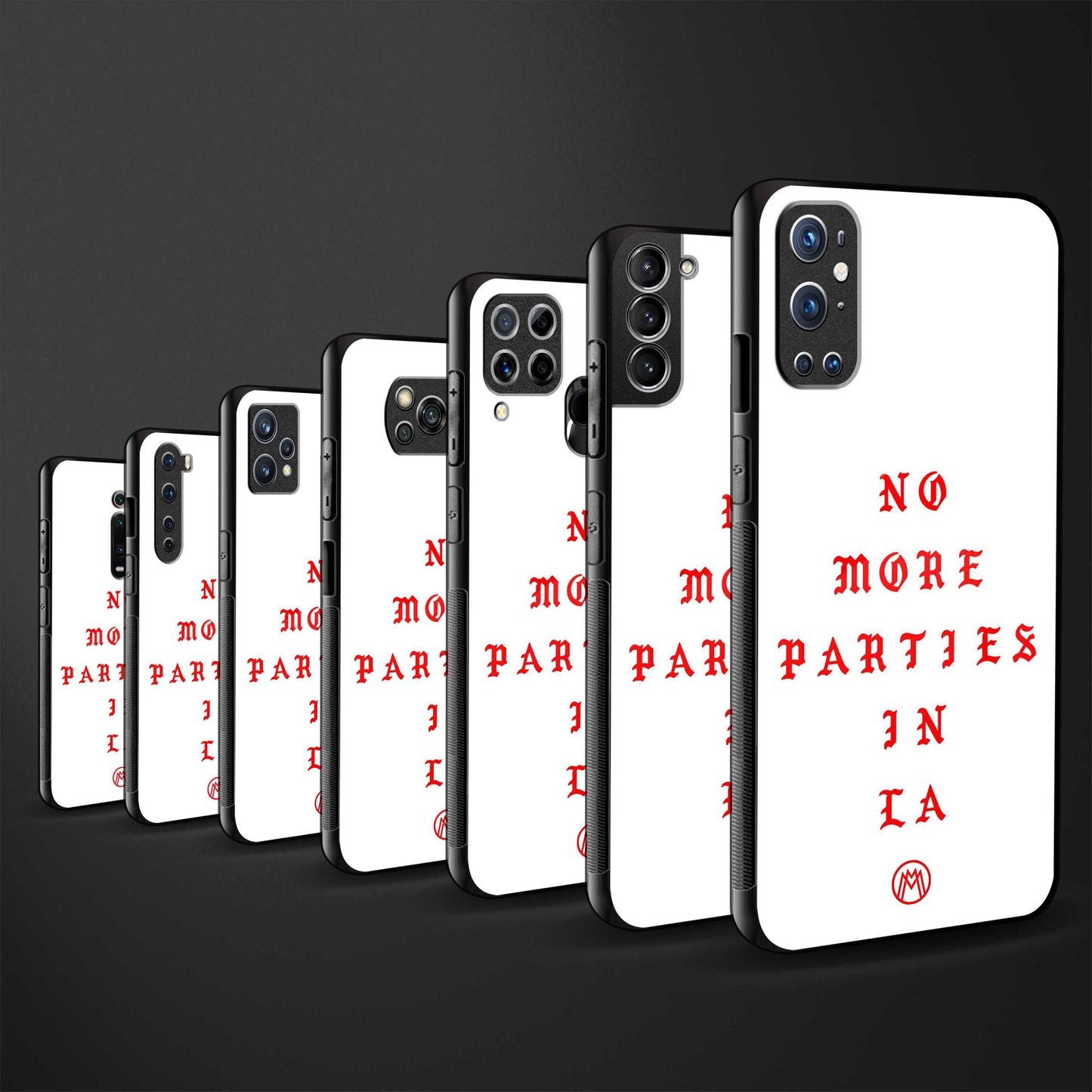 no more parties in la back phone cover | glass case for vivo v25-5g