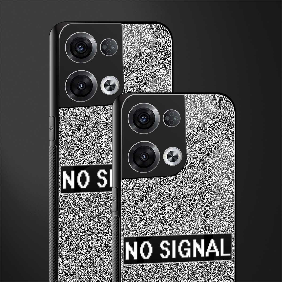 no signal back phone cover | glass case for oppo reno 8