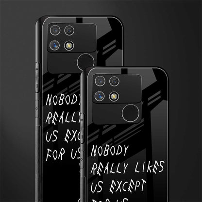 nobody likes us back phone cover | glass case for realme narzo 50a