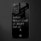 nobody likes us back phone cover | glass case for redmi note 11 pro plus 4g/5g
