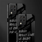 nobody likes us back phone cover | glass case for samsung galaxy m33 5g