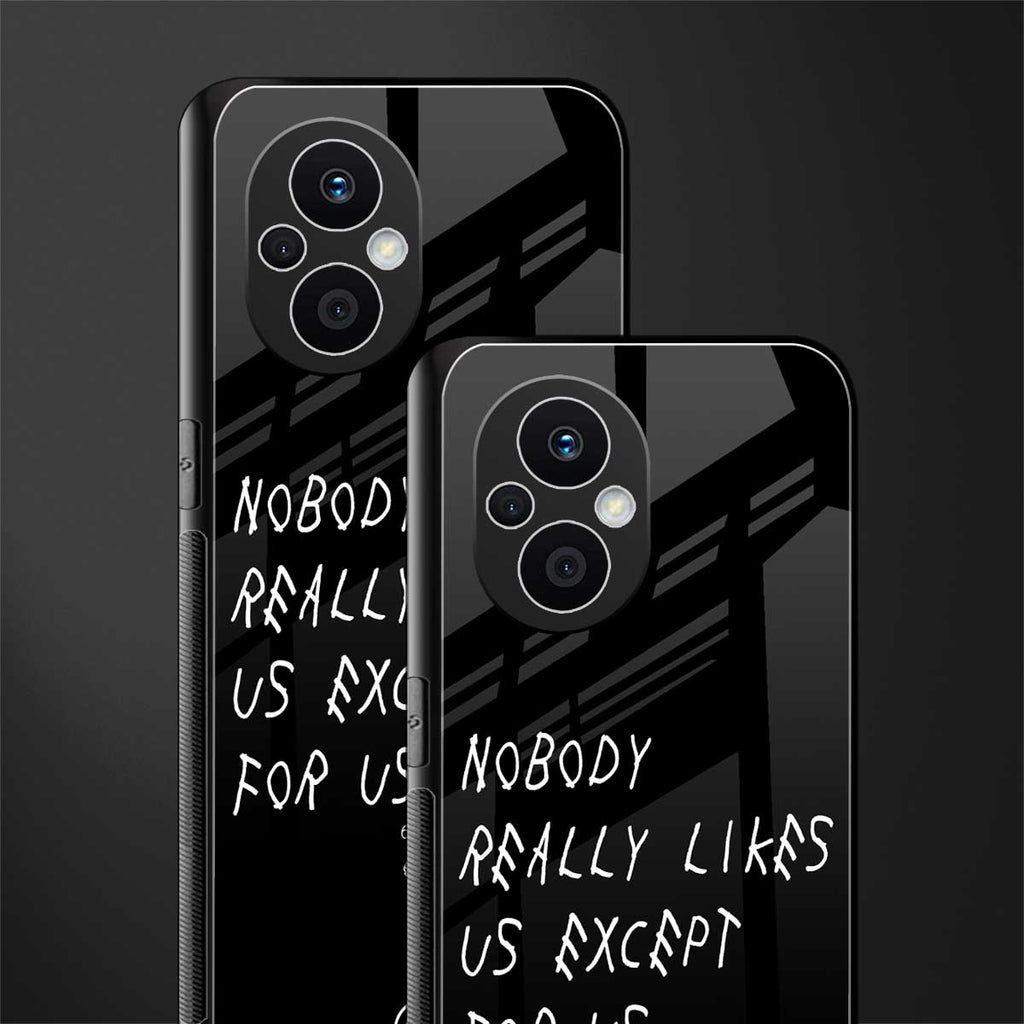 nobody likes us back phone cover | glass case for oppo f21 pro 5g