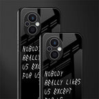 nobody likes us back phone cover | glass case for oppo f21 pro 5g