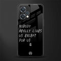 nobody likes us back phone cover | glass case for oneplus nord ce 2 lite 5g