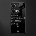 nobody likes us back phone cover | glass case for oppo reno 8