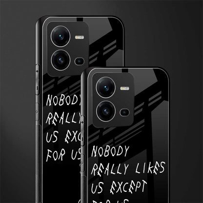 nobody likes us back phone cover | glass case for vivo v25-5g