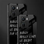 nobody likes us back phone cover | glass case for vivo y16