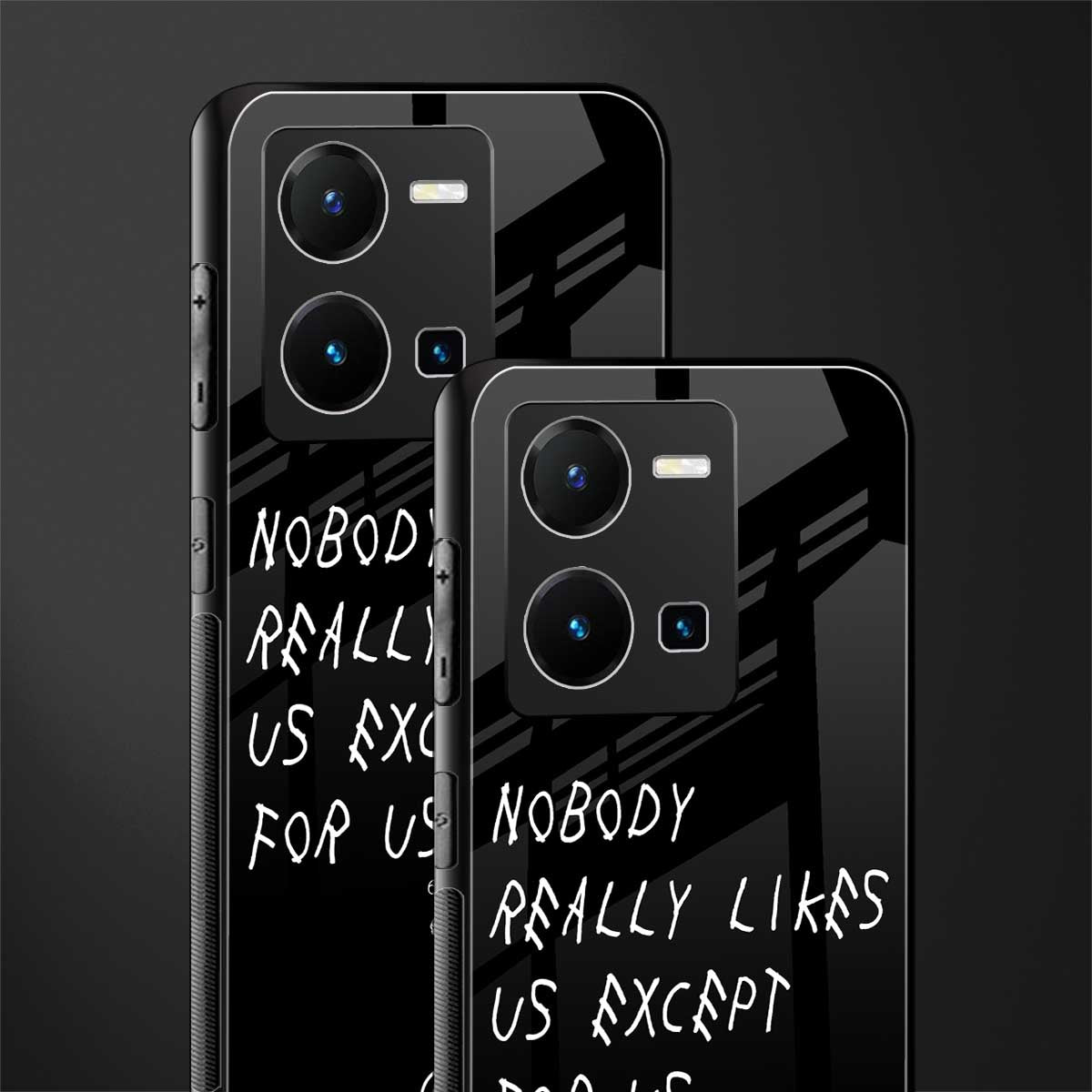 nobody likes us back phone cover | glass case for vivo y35 4g