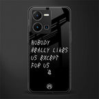 nobody likes us back phone cover | glass case for vivo y35 4g