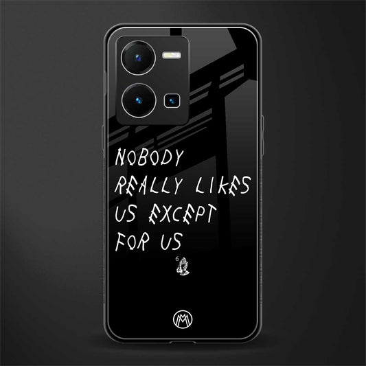 nobody likes us back phone cover | glass case for vivo y35 4g