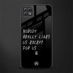 nobody likes us back phone cover | glass case for samsung galaxy f42