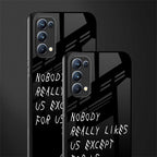 nobody likes us back phone cover | glass case for oppo reno 5
