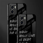 nobody likes us back phone cover | glass case for vivo y72