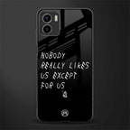 nobody likes us back phone cover | glass case for vivo y72