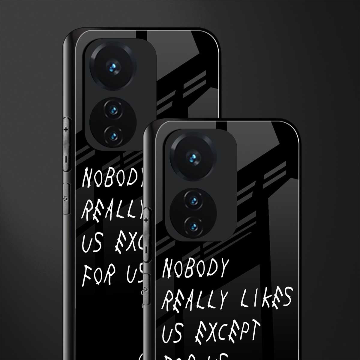 nobody likes us back phone cover | glass case for vivo t1 44w 4g
