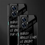 nobody likes us back phone cover | glass case for realme c55