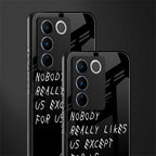 nobody likes us back phone cover | glass case for vivo v27 pro 5g