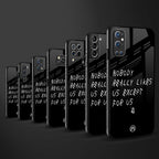 nobody likes us back phone cover | glass case for samsung galaxy a13 4g