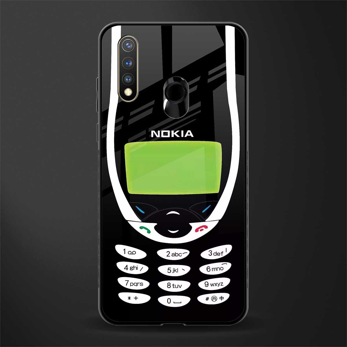 nokia 3310 vintage glass case for vivo u20 image