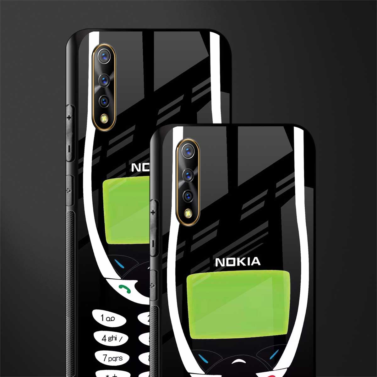 nokia 3310 vintage glass case for vivo s1 image-2