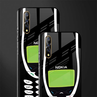 nokia 3310 vintage glass case for vivo z1x image-2