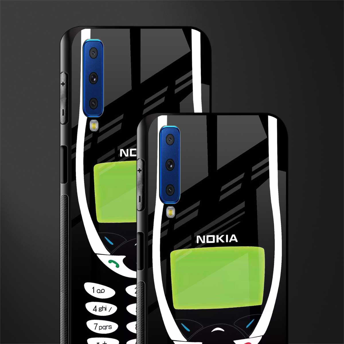 nokia 3310 vintage glass case for samsung galaxy a7 2018 image-2