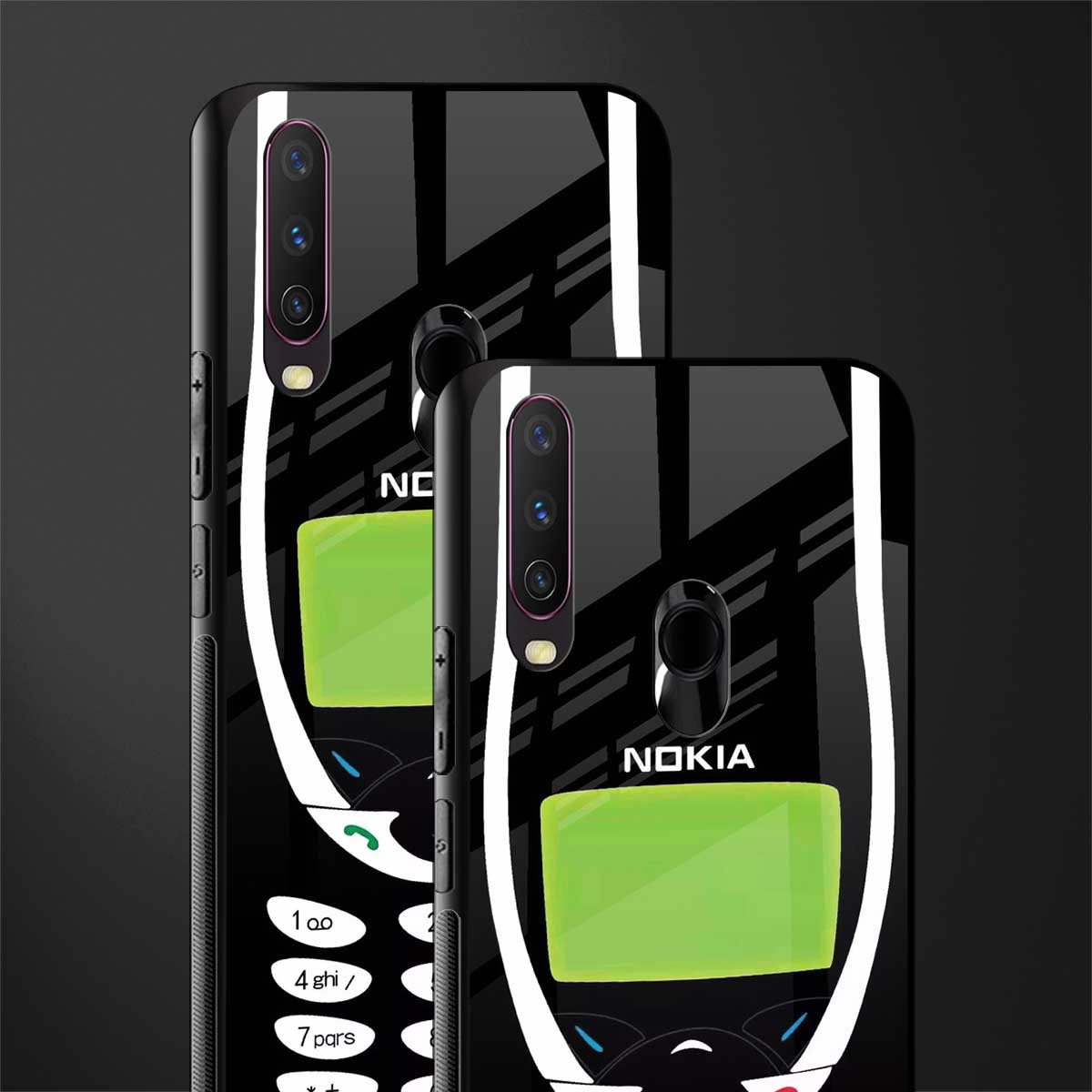 nokia 3310 vintage glass case for vivo y12 image-2