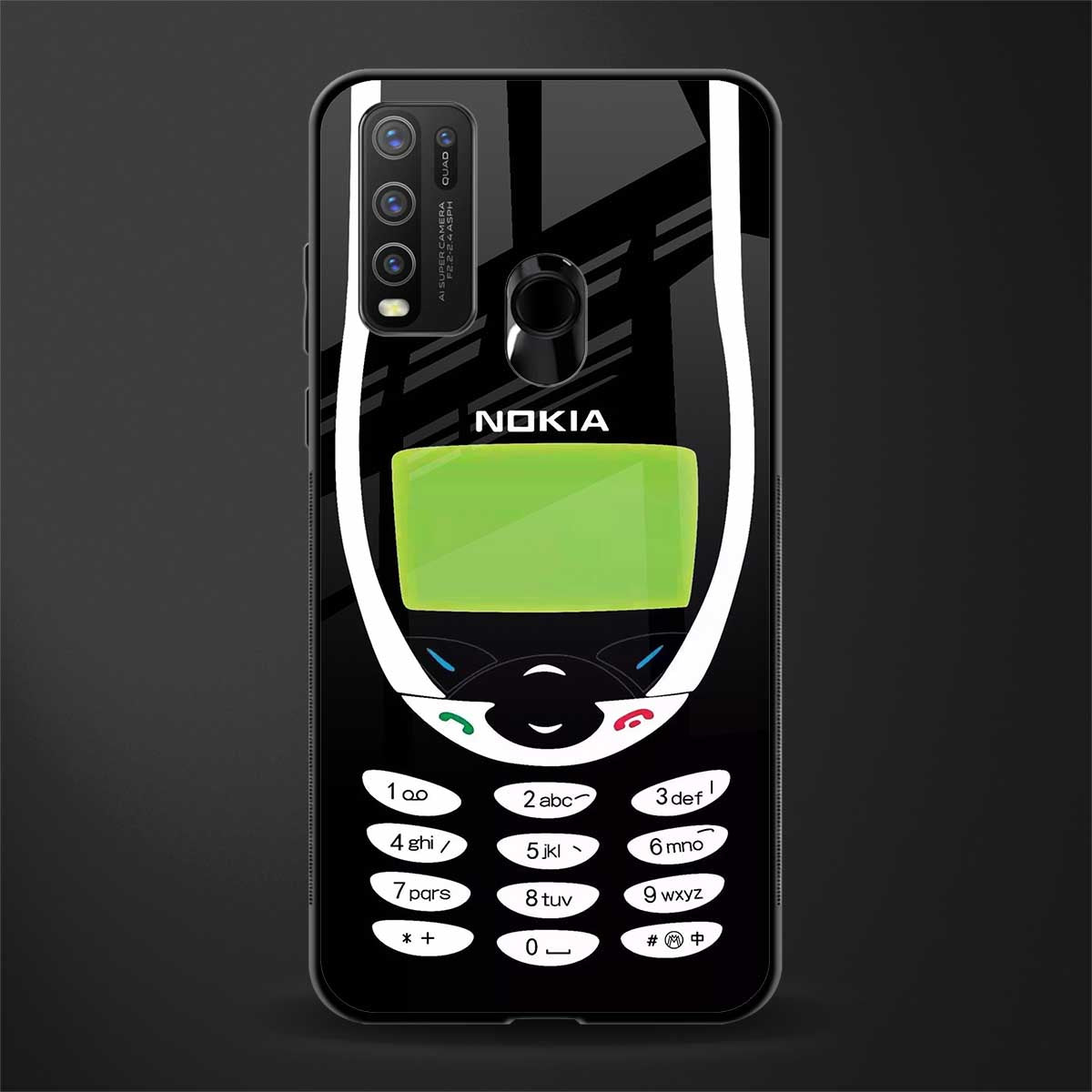 nokia 3310 vintage glass case for vivo y30 image