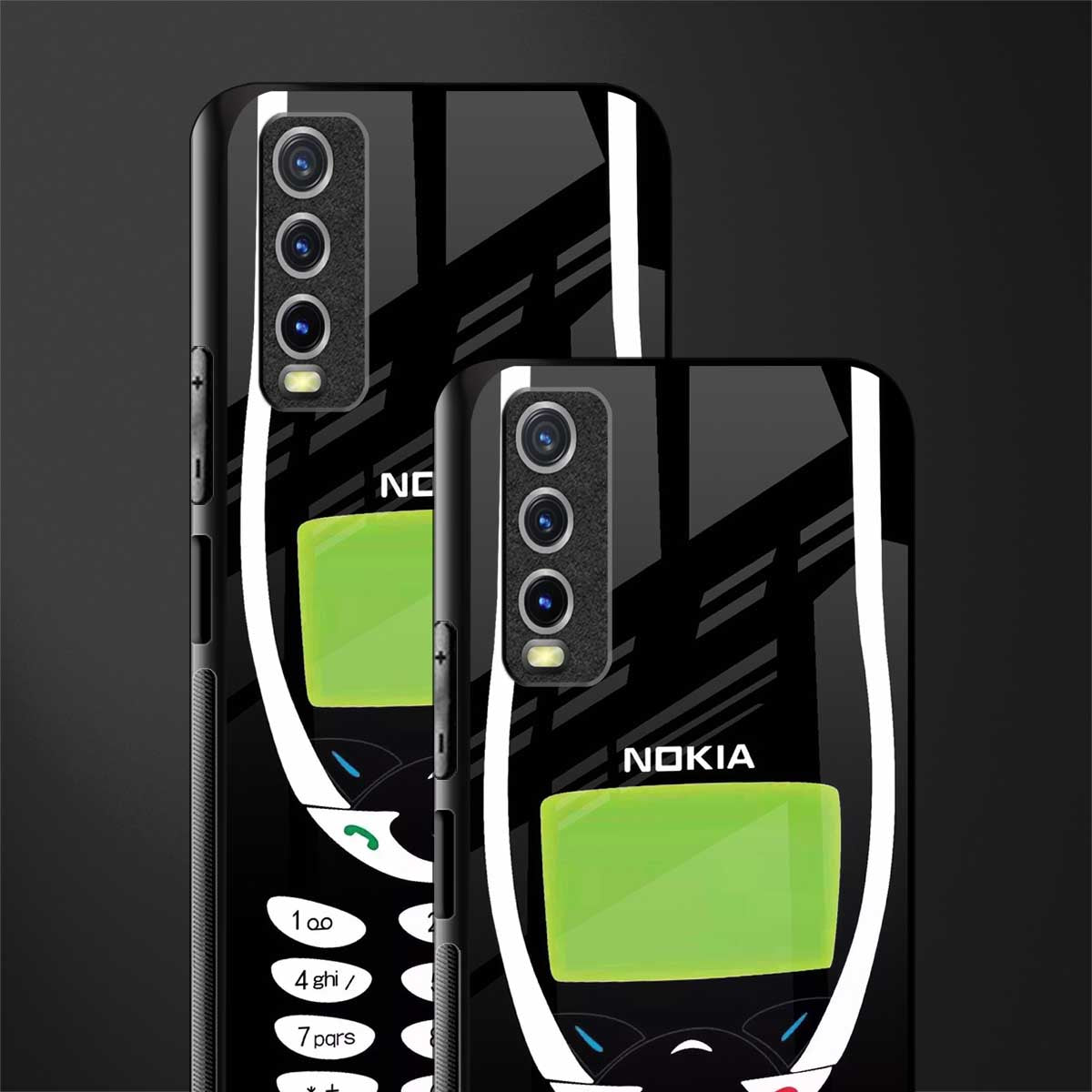 nokia 3310 vintage glass case for vivo y20 image-2