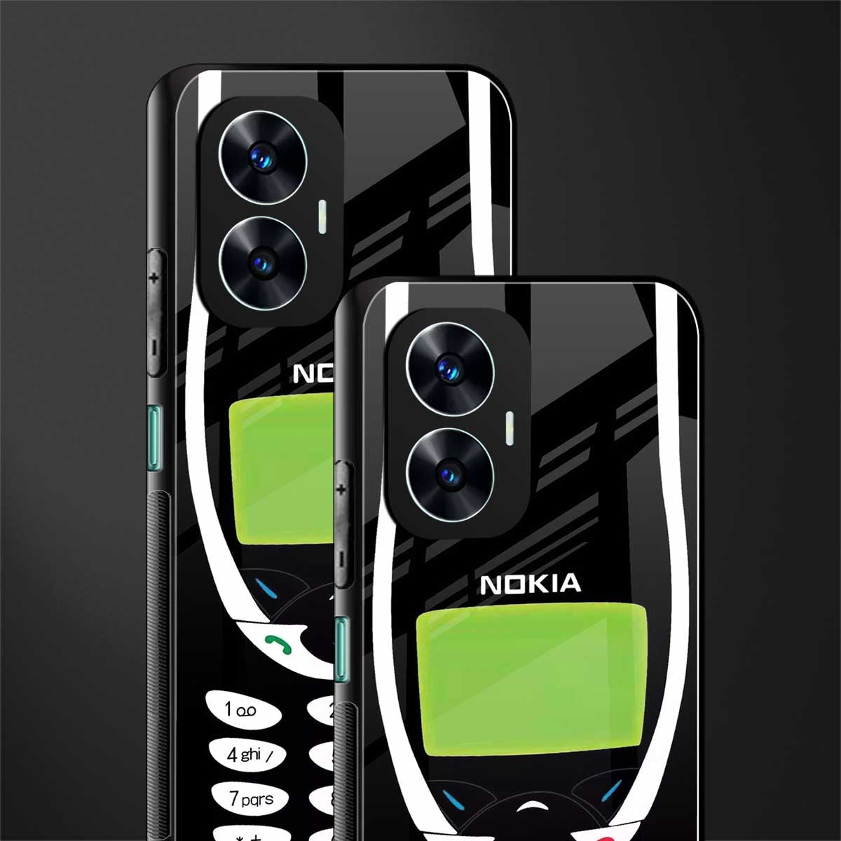 nokia 3310 vintage back phone cover | glass case for realme c55
