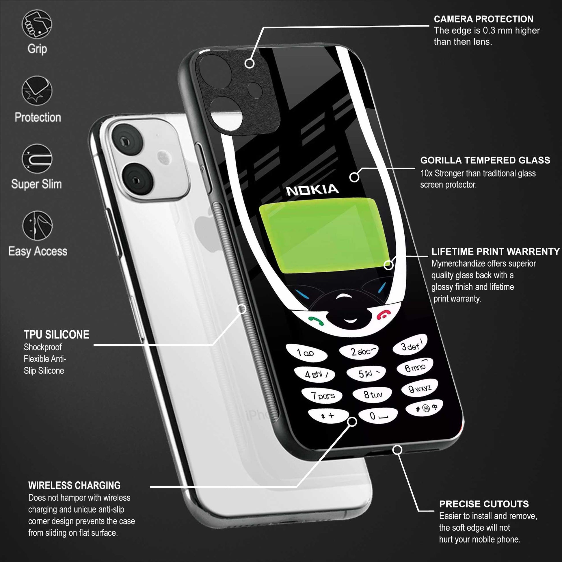 nokia 3310 vintage glass case for realme c1 image-4