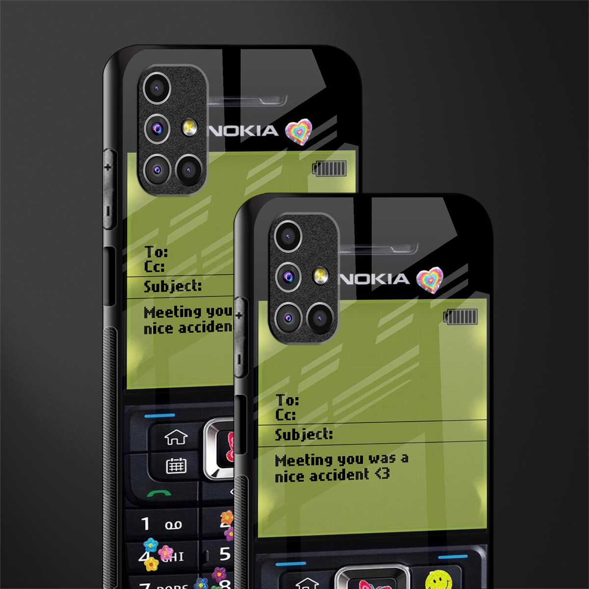 nokia vintage glass case for samsung galaxy m51 image-2
