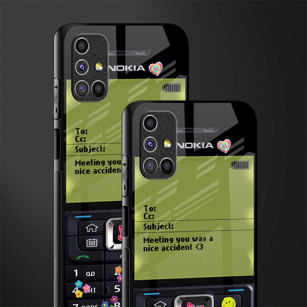 nokia vintage glass case for samsung galaxy m31s image-2