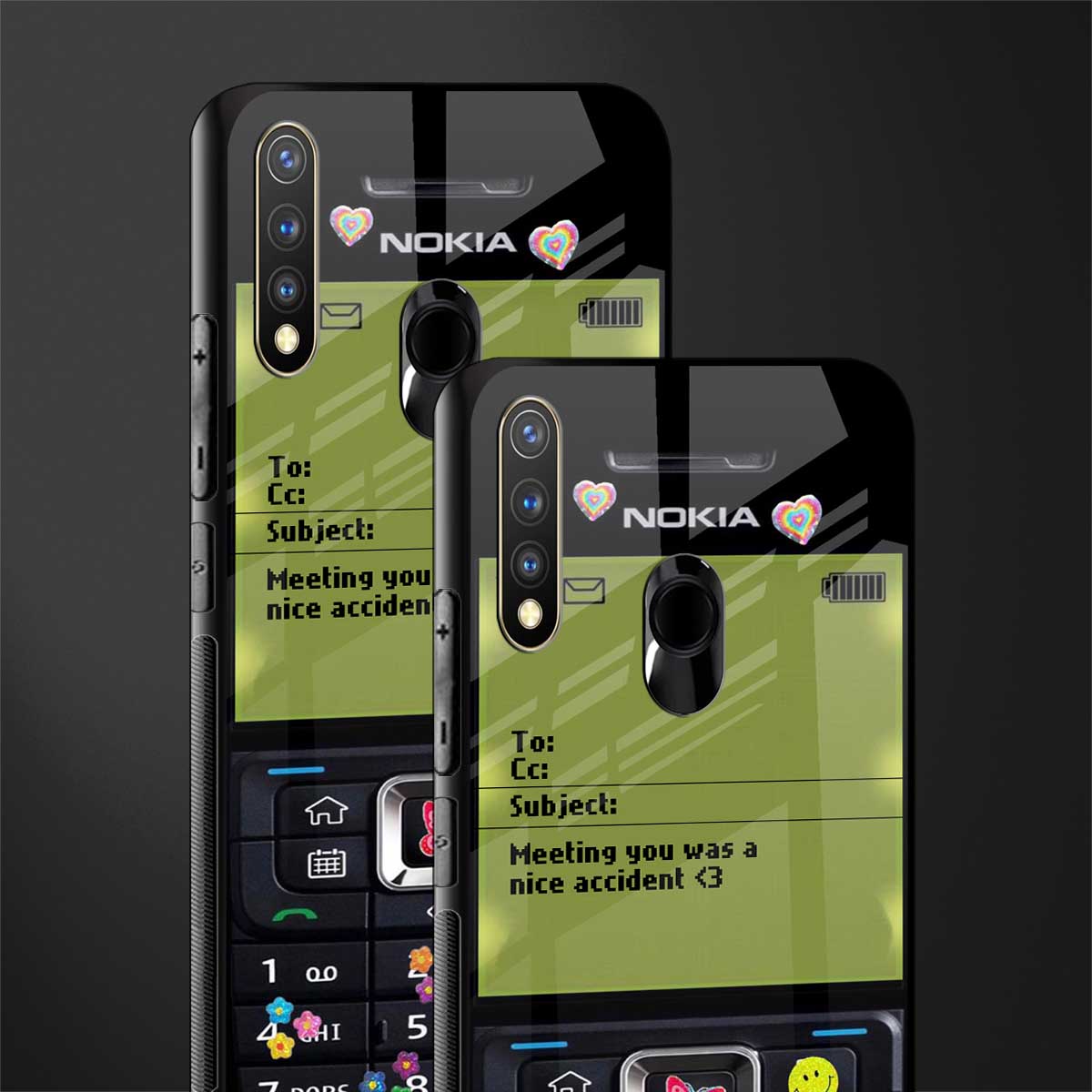 nokia vintage glass case for vivo y19 image-2