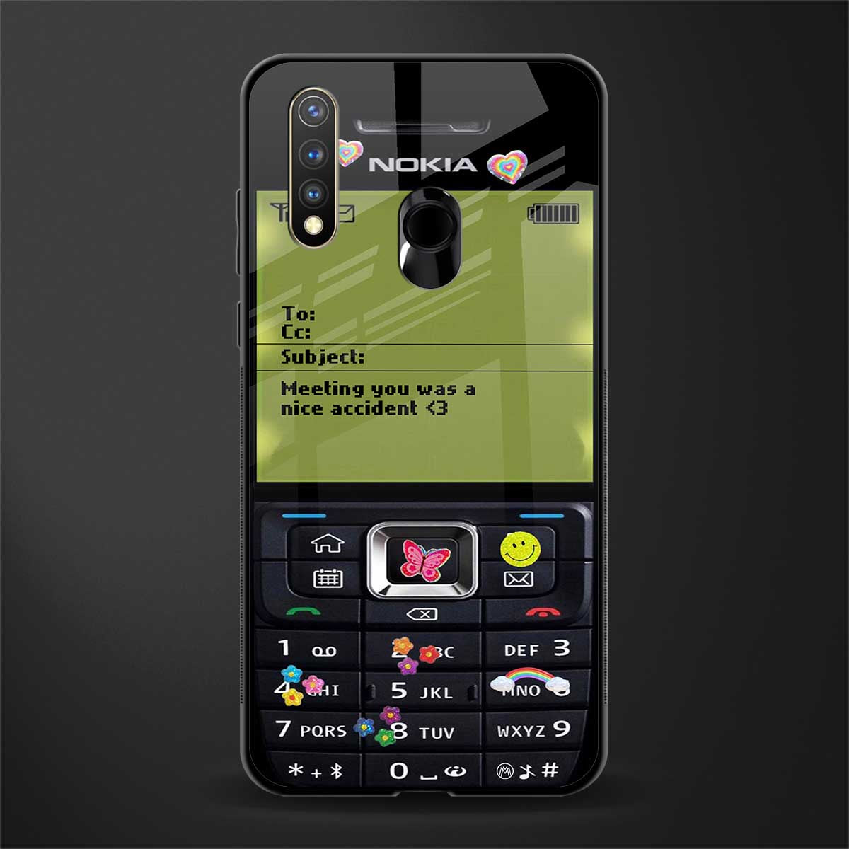 nokia vintage glass case for vivo y19 image